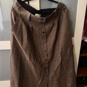 Elegant Brown Button-Down Skirt